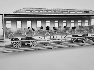 Western Passenger Wagon 3D model
