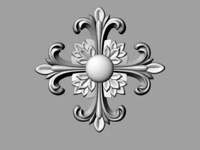 Decorative ornamental cross Free 3D print model