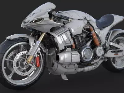 Sport Motorcycle Cyber High Detail  3D model