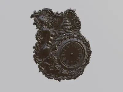 Wooden Clock Decor 3D print model buy