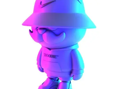 Streetwear Bear Off White Style toy 3D print model