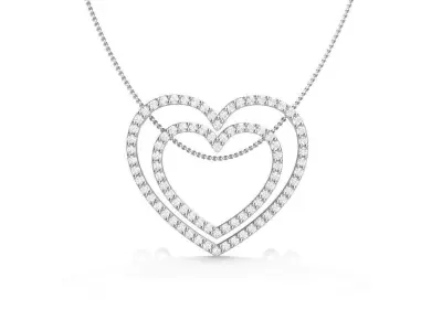 HEART PENDANT 3D print model 5
