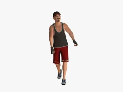 Baseball Player Low-poly 3D model