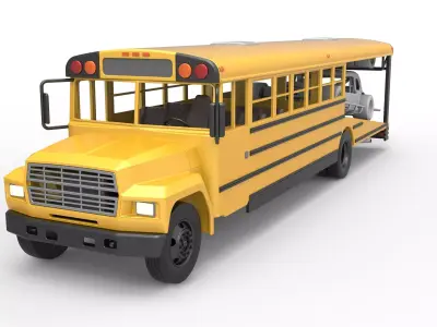 Vintage Transporter truck for Race car Version 6 Scale 1 to 25 3D print model