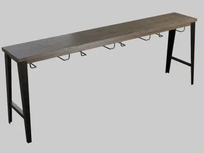 Bar Table-02 Low-poly 3D model
