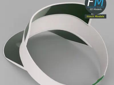 Croupier visor hat 3D model