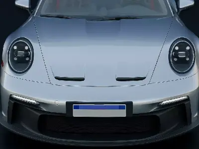  Porsche 911 car Low-poly 3D model