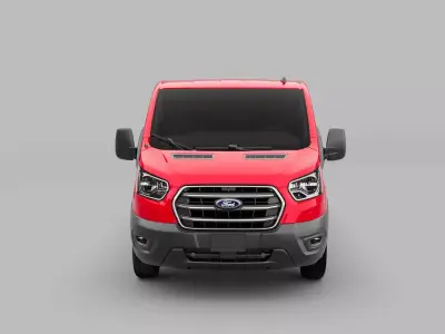 Ford transit 2021 Low-poly 3D model