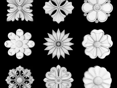 Ornament Element Pack 05 3D model