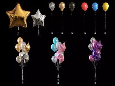 Balloons collection silver
