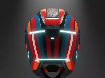 Motorcycle Helmet Low-poly 3D model