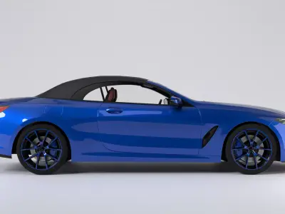 High Poly Luxury Convertible Car 3D Model 3D model