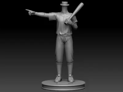 3D Printable Baseball player Bubble Head 3D print model