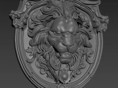 Lion head 3D model