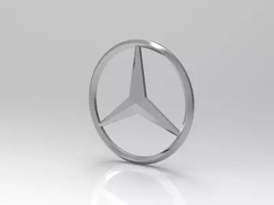 mercedes logo 3D print model