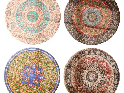round carpet 3 3D model