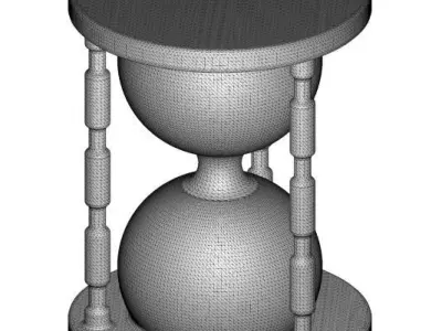 Crystal Hour Glass 3D model