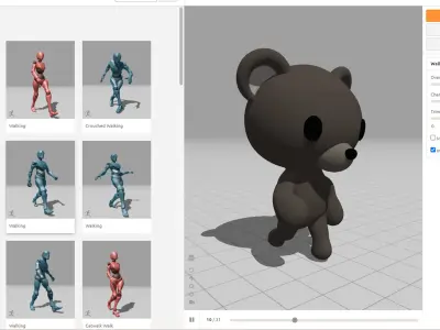 Little Rat Animated Cute 3D Models For Games And Animations Low-poly 3D model