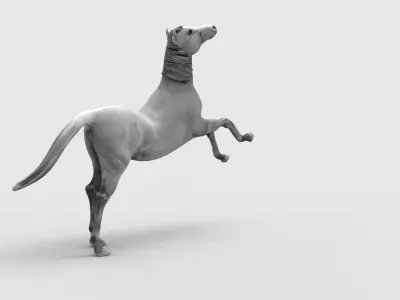 Horse Animated Low-poly 3D model
