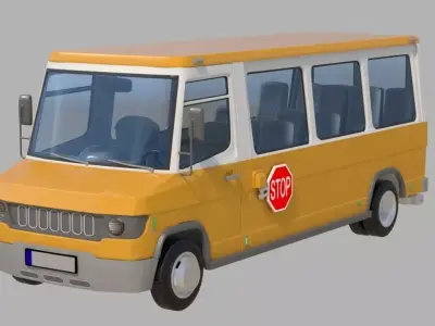 SchoolBus school bus 3D model