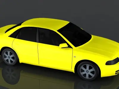 Audi S4 2002 Low-poly 3D model