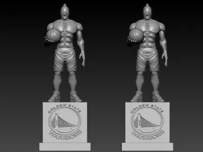 NBA - Golden State Warriors mascot statue - 3d Print 3D print model