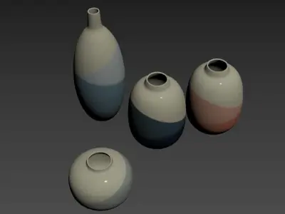 Decorative ceramic vase 3 3D model