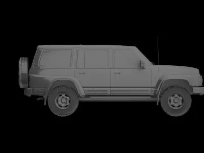 Nissan Patrol MK4 Y60 1987 Low-poly 3D model