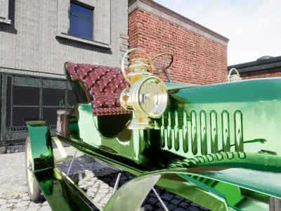 1907s Stanley Steam Car 3D model