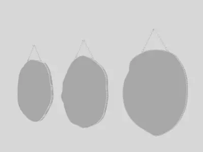 3D wooden tables model Low-poly 3D model