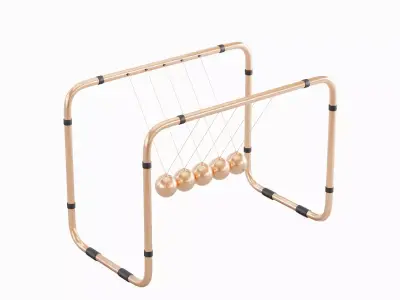 Newton Cradle 03 3D model