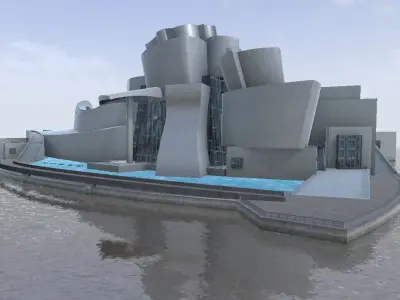 Guggenheim Museum Bilbao Low-poly 3D model