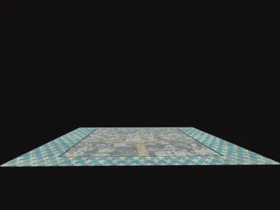Medieval Carpet V6 Low-poly 3D model
