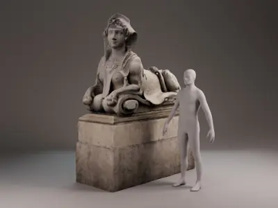 Sphinx - 3D Scan Low-poly 3D model