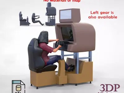 N2 Female player on Arcade Game 3D print model