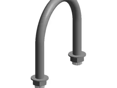U-Bolt Support - Auto size- Size - 25mm-250mm 3D print model