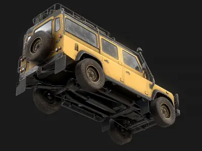 Land Rover Defender 110 Low Poly Low-poly 3D model