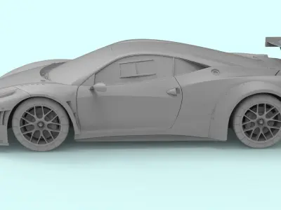 FERRARI 458 GT3 PRINTABLE CAR 3D model