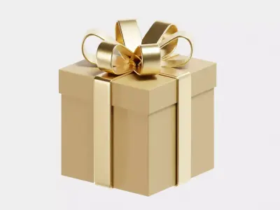 Gift box 3d model Low-poly 3D model