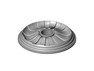 Stepped 450mm ceiling medalion rosette relief 3D print model