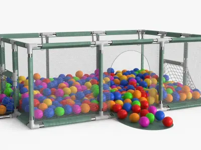 Baby Playpen Low-poly 3D model