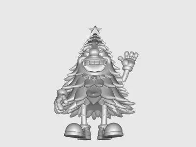 Festive Christmas Tree Character Holiday Mascot Figurine  3D print model
