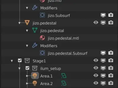 Jizo Statue 3D model