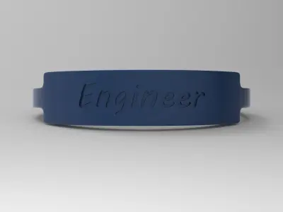 Engineer Female Ring Blue 3D print model