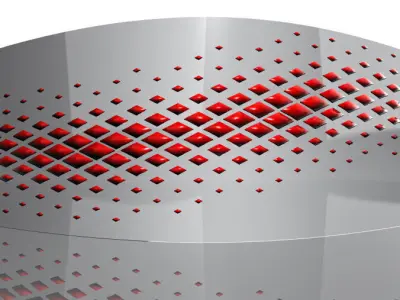 Diamond Panels Parametric Facade Design Grasshopper Rhino Files 3D model