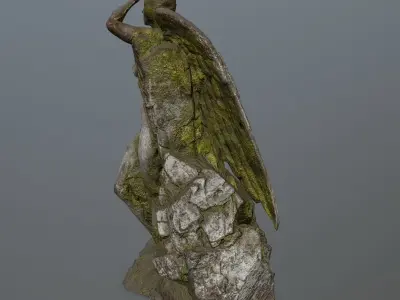 woman statue 1 Low-poly 3D model