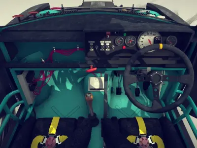 Cartoon Drift Car 3D model