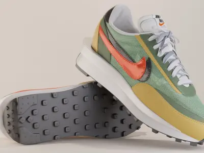 Nike Sacai LD Waffle Multi Green Low-poly 3D model