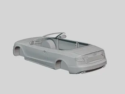 Audi S5 Cabriolet 2012 Printable Body  3D print model