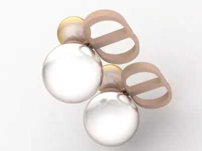 Dior earring 008 3D print model